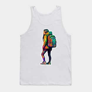 Girl with a backpack design #7 Tank Top